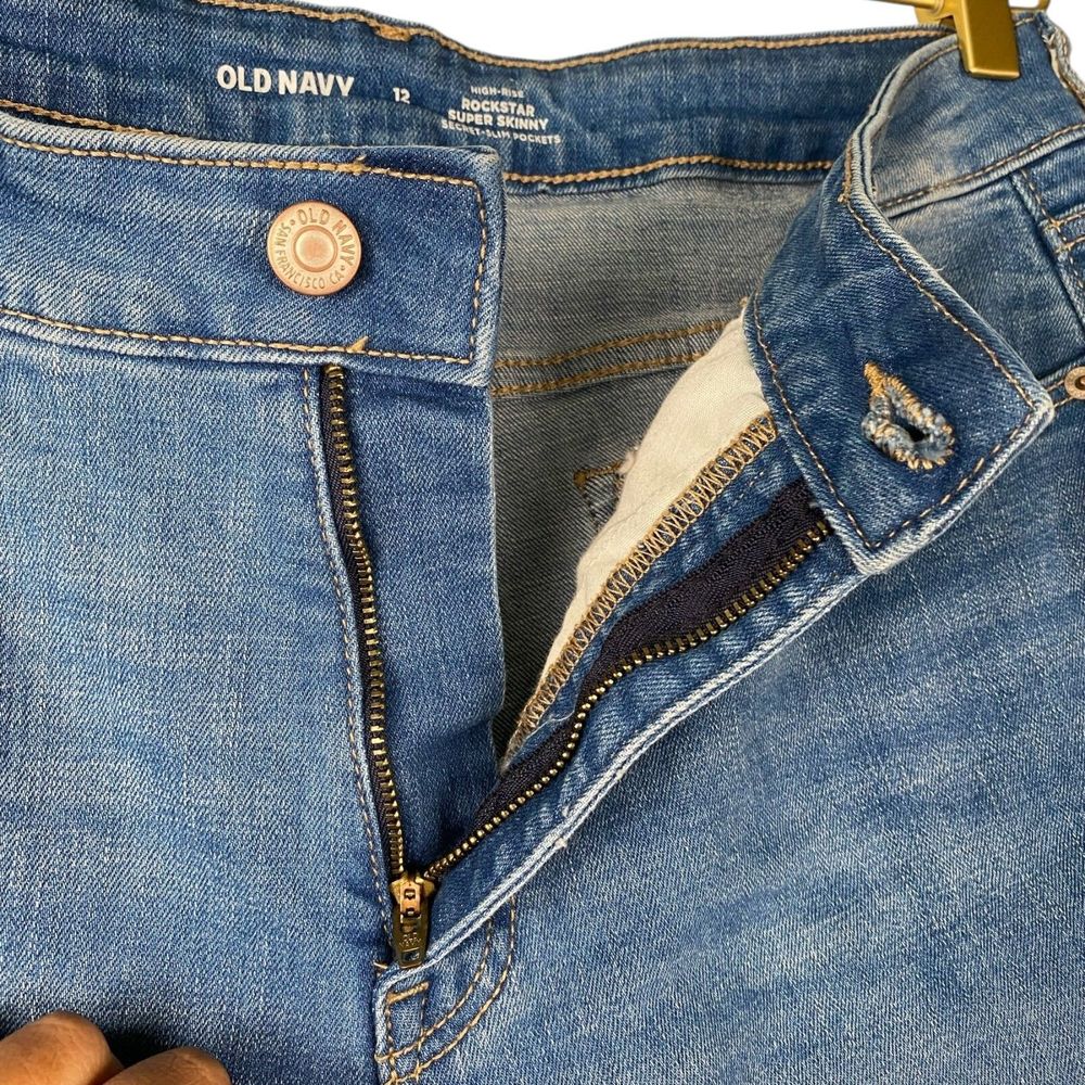 Old Navy Womans Rockstar Super Skinny Jeans Size 12 Regular Style 112‎ - Picture 4 of 7